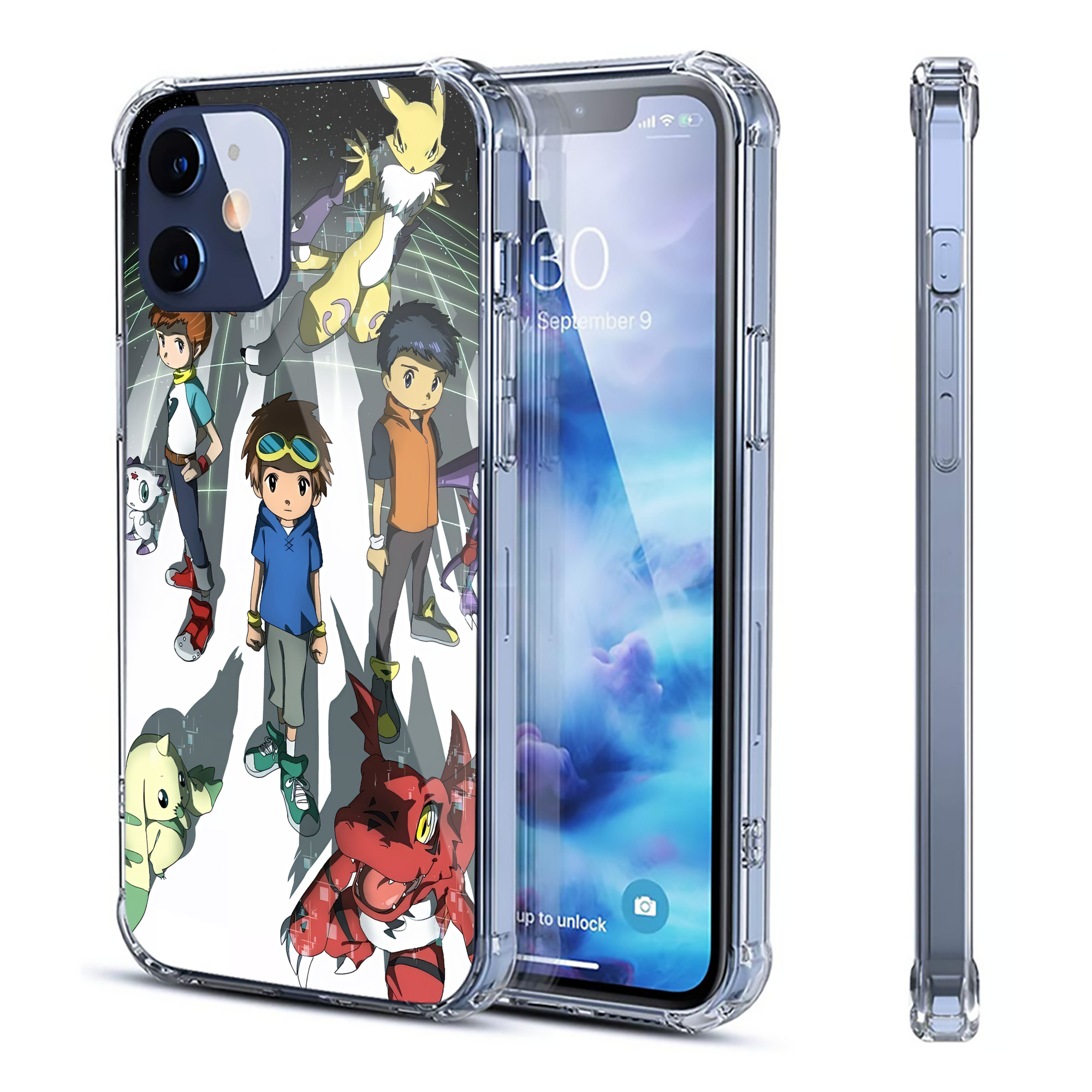 （画像用） Digimon デジタルモンスター/デジモン 【iPhone 12シリーズ対応】透明スマホケース（クリアソフトケース）